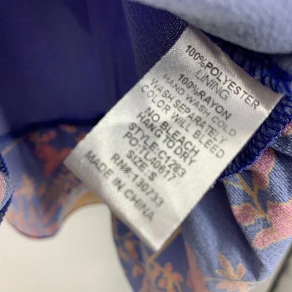 Umgee Top Blue V Neck Bell Sleeve Boho Medallion Printed - Picture 8 of 11